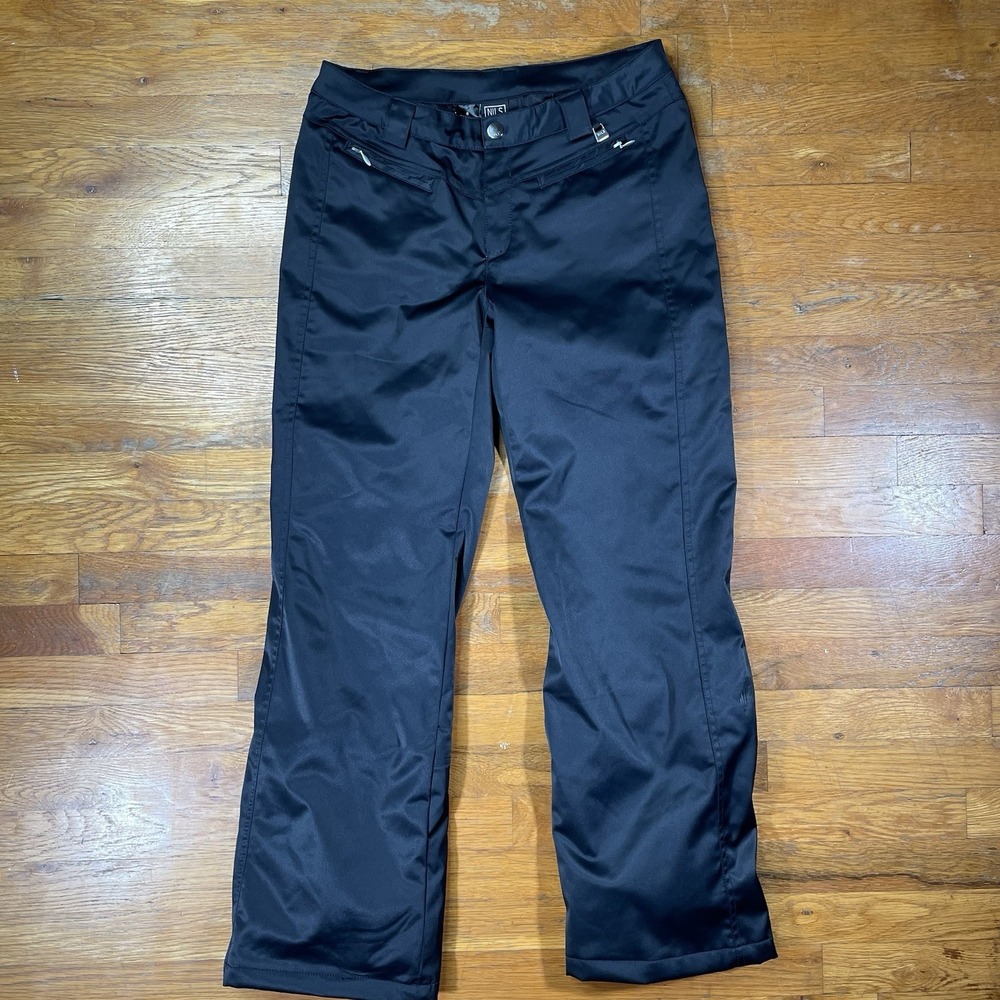 Nils Womens Snow Ski Pants Size 6 Black Shiny Outdoor Sportswear